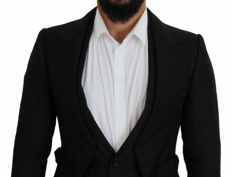 Dolce & Gabbana Elegant Black Martini Suit for the Modern Man - Image 4