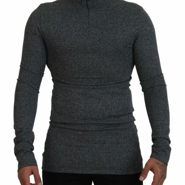 Dolce & Gabbana Elegant Dark Gray Pullover Sweater