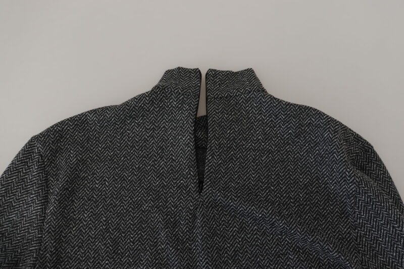 Dolce & Gabbana Elegant Dark Gray Pullover Sweater - Image 6