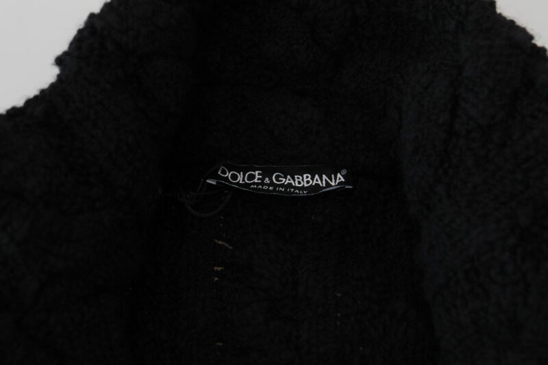 Dolce & Gabbana Elegant Black Wool-Cashmere Blend Cardigan - Image 7