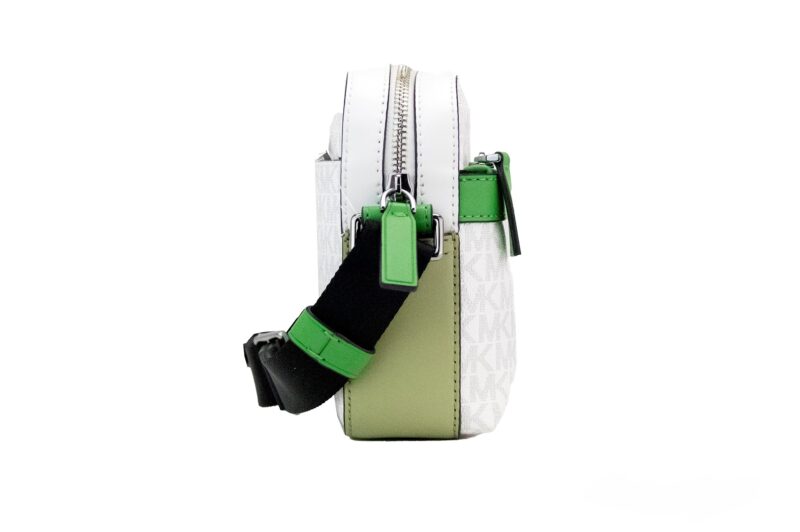 Michael Kors Cooper Small Bright White Palm Signature PVC Utility Crossbody Bag - Image 2