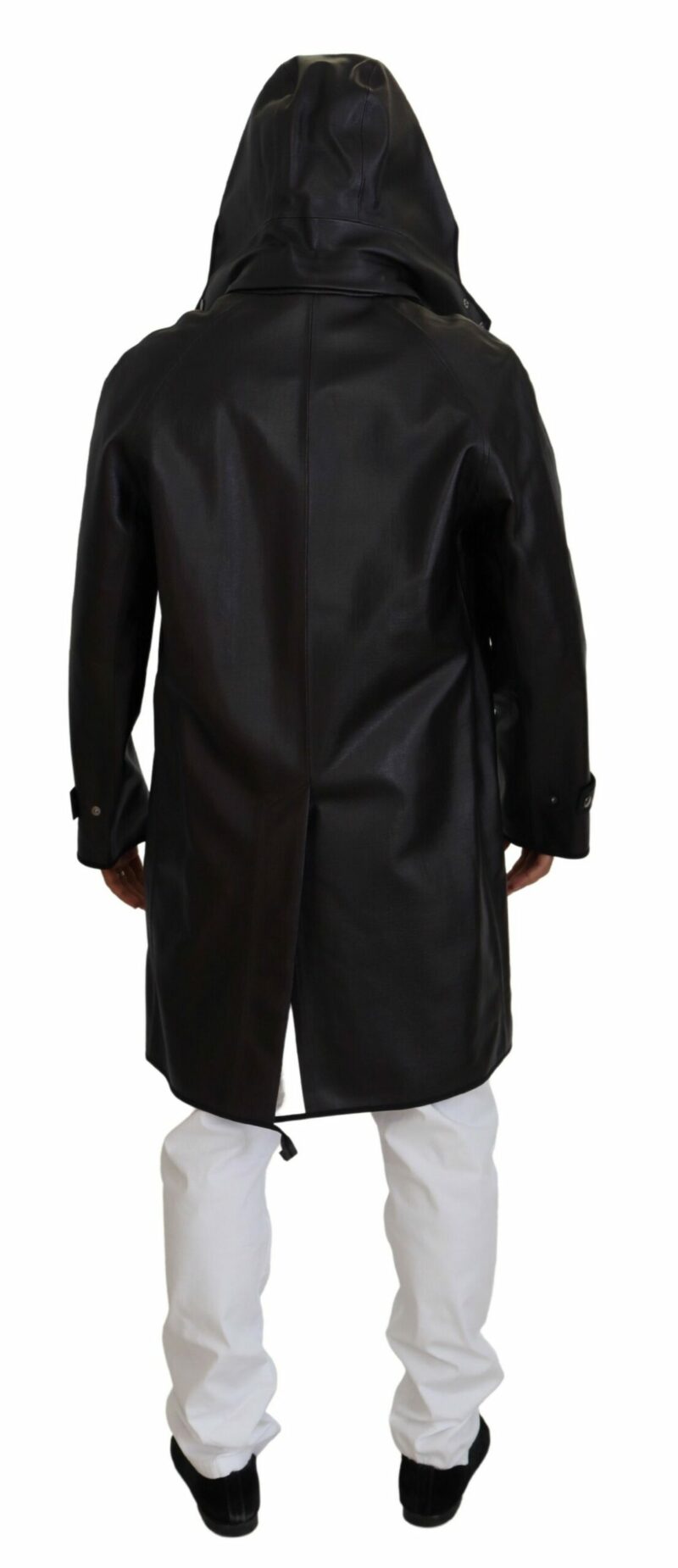 Dolce & Gabbana Elegant Hooded Parka Coat in Black and Bordeaux - Image 7