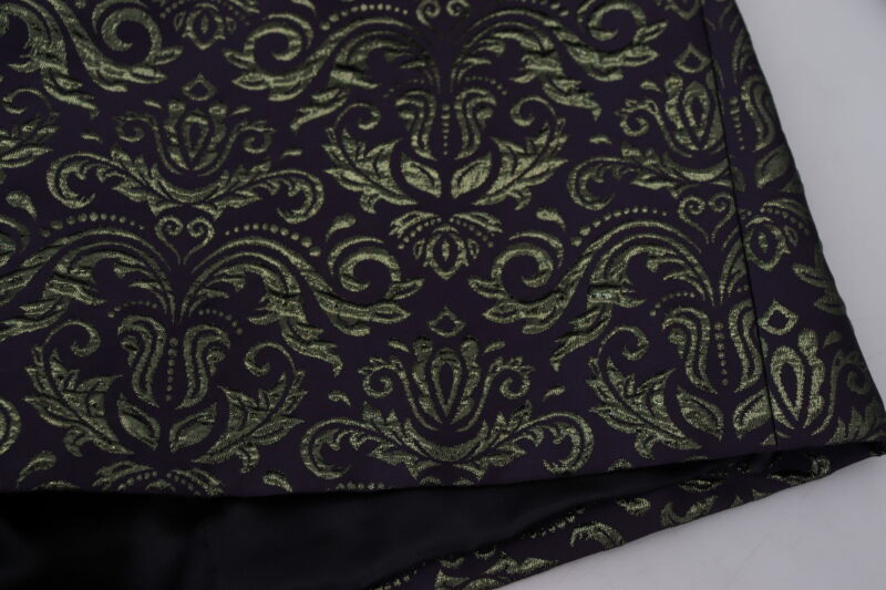 Dolce & Gabbana Gold Jacquard Robe Jacket - Image 8