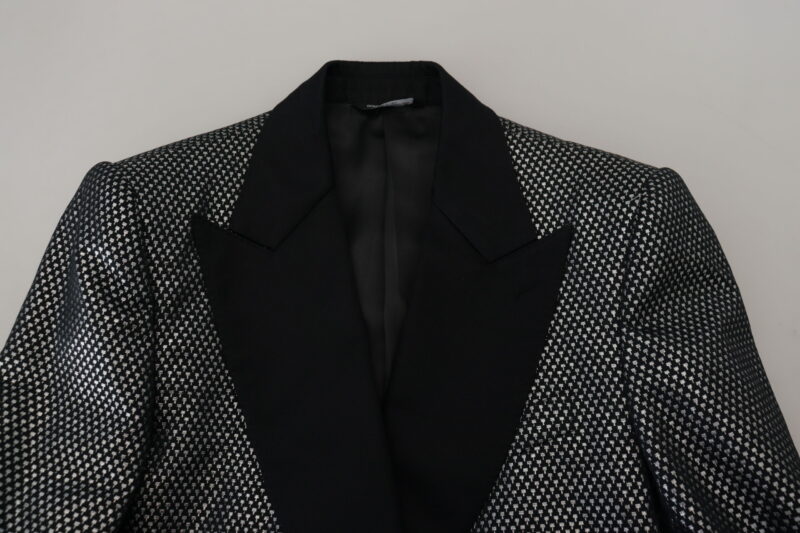 Dolce & Gabbana Elegant Jacquard Single Breasted Blazer - Image 8