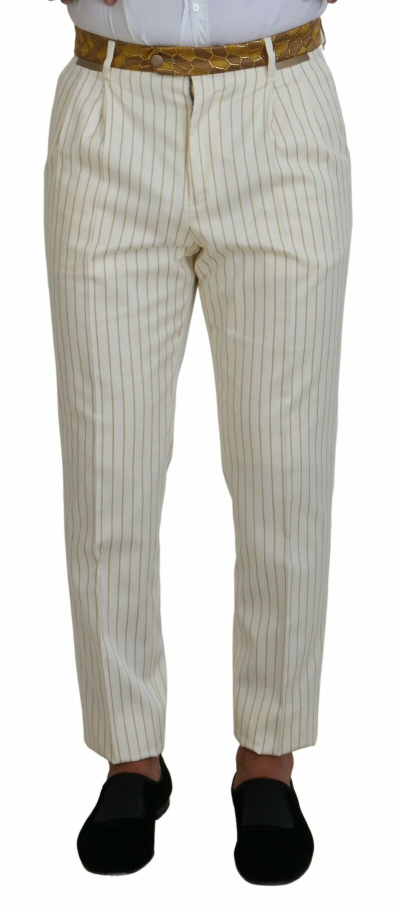Dolce & Gabbana Elegant Off White Double Breasted Suit - Image 6