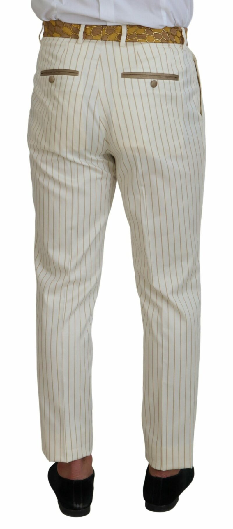 Dolce & Gabbana Elegant Off White Double Breasted Suit - Image 8