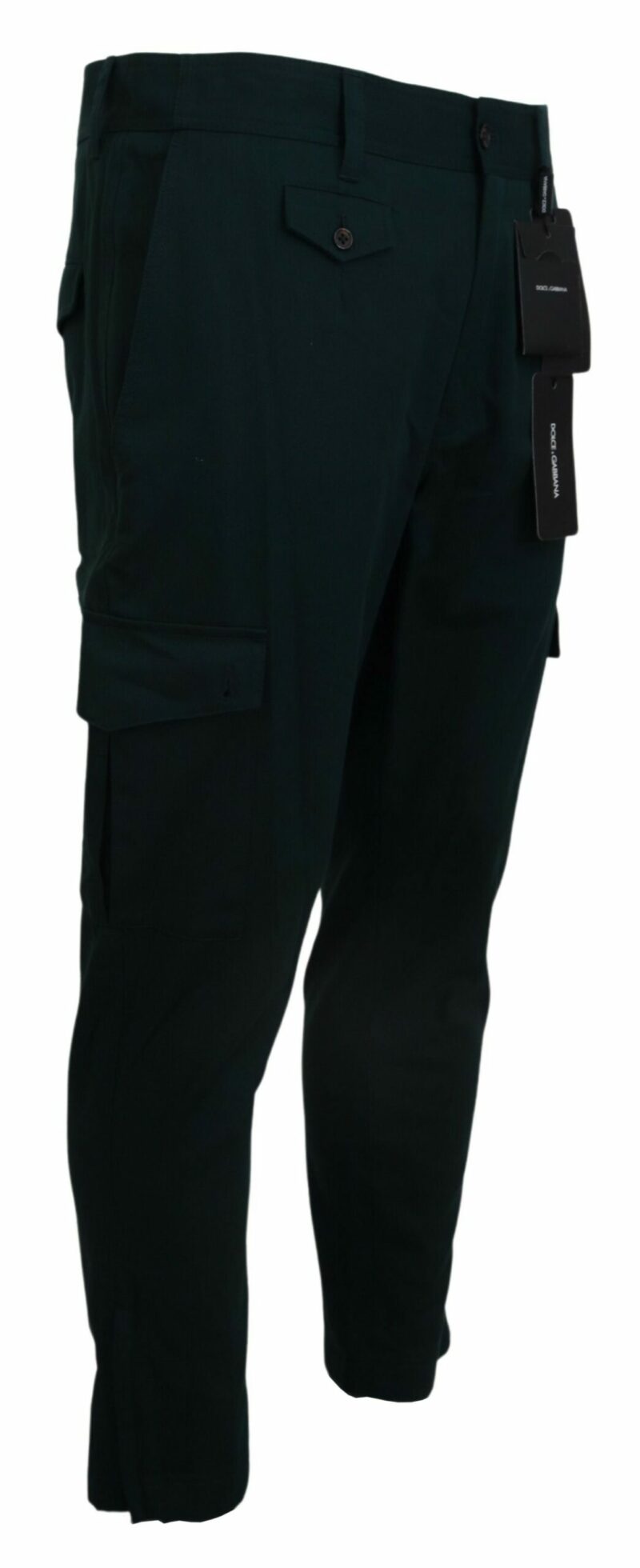 Dolce & Gabbana Elegant Green Slim Fit Cargo Jeans - Image 2