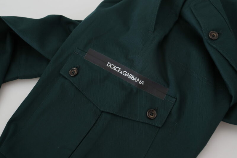 Dolce & Gabbana Elegant Green Slim Fit Cargo Jeans - Image 5