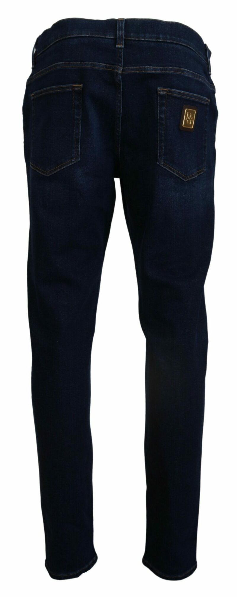 Dolce & Gabbana Elegant Slim Fit Dark Blue Denim Jeans - Image 2