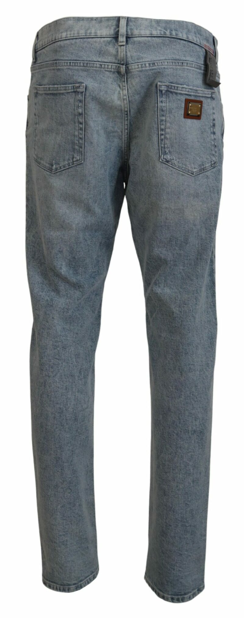Dolce & Gabbana Elegant Slim-Fit Light Blue Denim Pants - Image 2