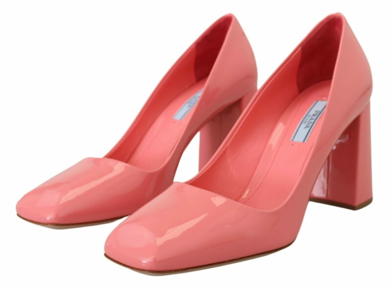 Prada Elegant Square Toe Pink Heels - Image 4