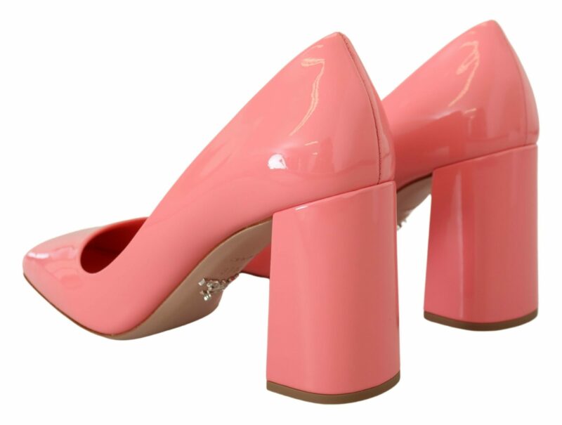 Prada Elegant Square Toe Pink Heels - Image 5