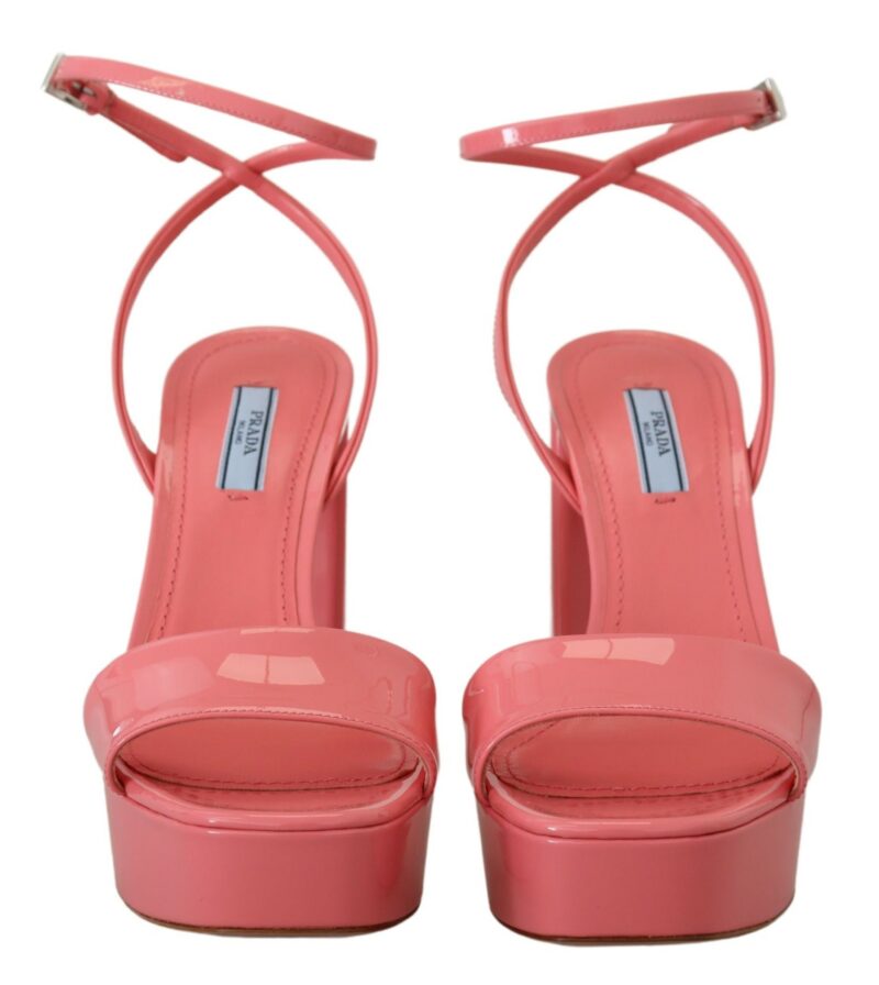 Prada Chic Pink Patent Leather Platform Sandals - Image 6