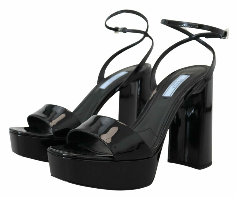 Prada Elevate Your Elegance with Glossy Black Heels - Image 5