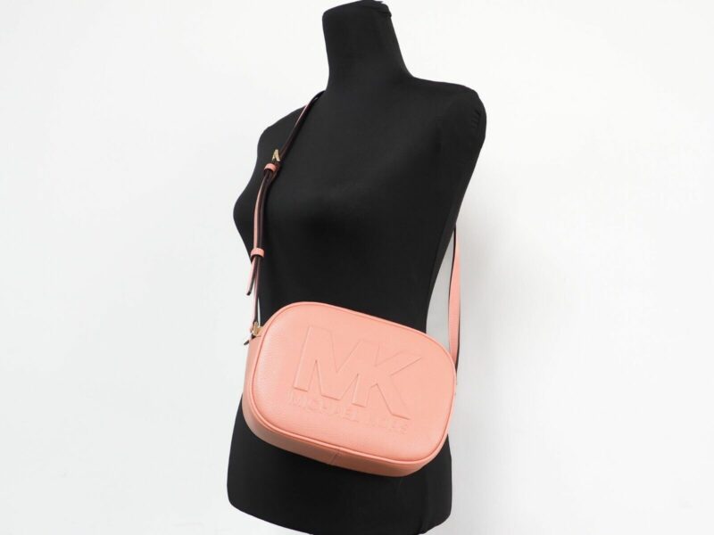 Michael Kors Jet Set Travel Medium Sherbert Leather Oval Camera Crossbody Bag - Image 2