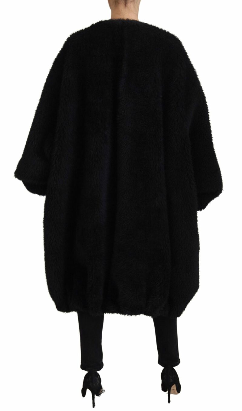 Dolce & Gabbana Elegant Black Cashmere Blend Overcoat Jacket - Image 3