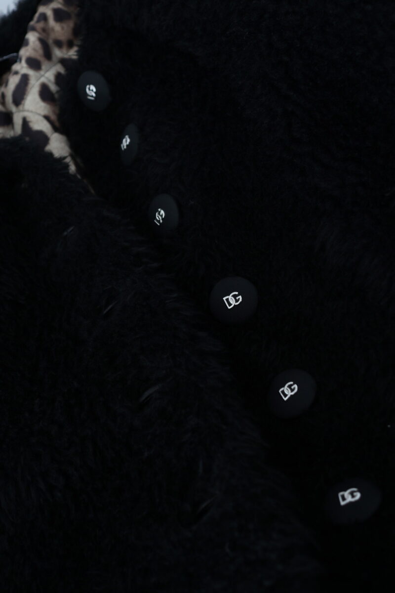 Dolce & Gabbana Elegant Black Cashmere Blend Overcoat Jacket - Image 5