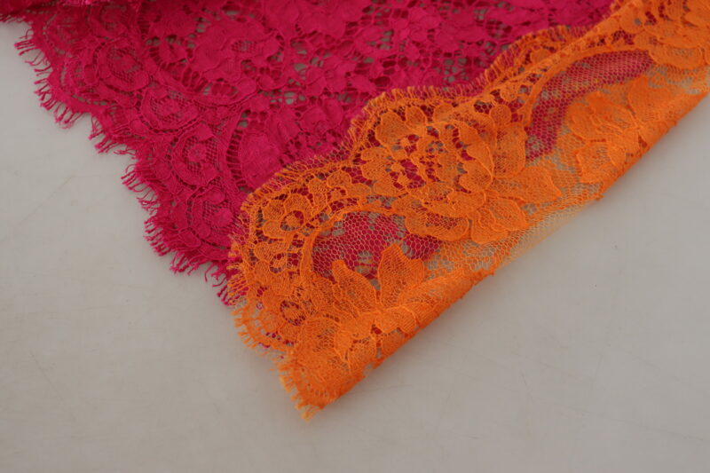 Dolce & Gabbana Elegant Lace High-Waist Shorts in Dual-Tones - Image 7