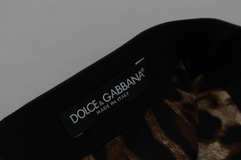 Dolce & Gabbana Chic High Waist A-Line Leather Mini Skirt - Image 5