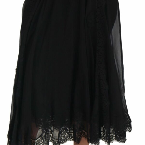 Dolce & Gabbana Elegant High-Waist Midi Silk-Blend Skirt