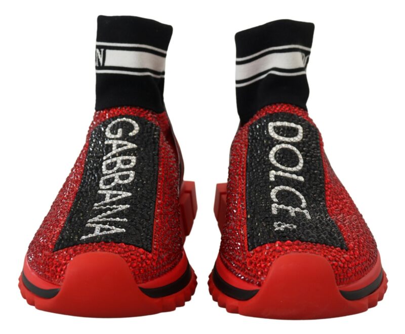 Dolce & Gabbana Exquisite Red Sorrento Slip-On Sneakers - Image 2