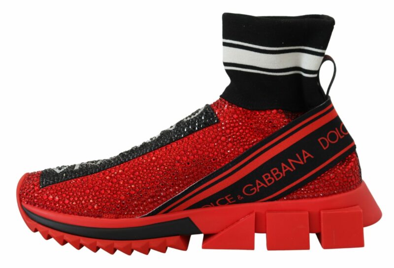 Dolce & Gabbana Exquisite Red Sorrento Slip-On Sneakers - Image 5