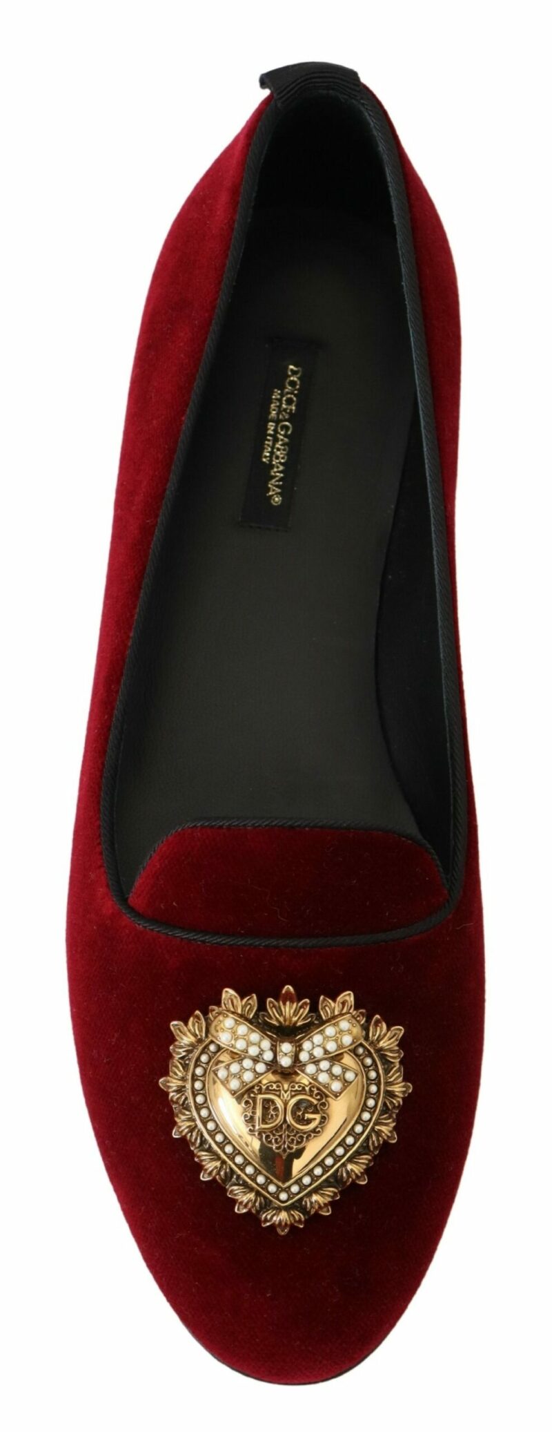 Dolce & Gabbana Bordeaux Velvet Devotion Loafers - Image 6