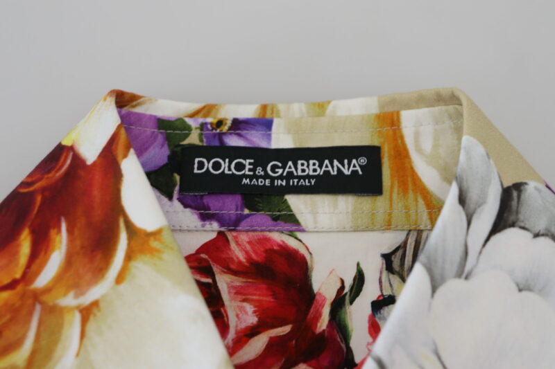 Dolce & Gabbana Elegant Floral Cotton Long Sleeve Top - Image 6