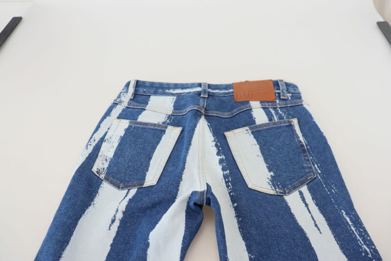 Dolce & Gabbana Sleek Striped Slim Fit Italian Jeans - Image 5