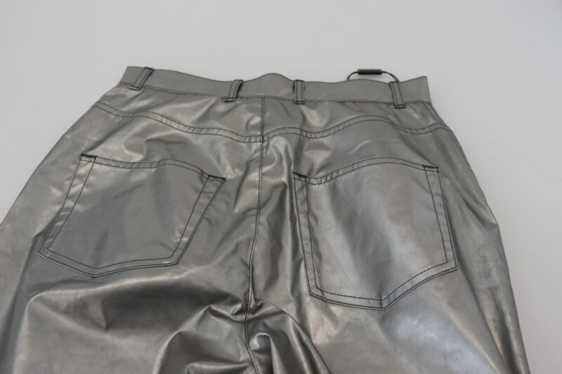 Dolce & Gabbana Elegant High Waist Skinny Pants in Silver - Image 6