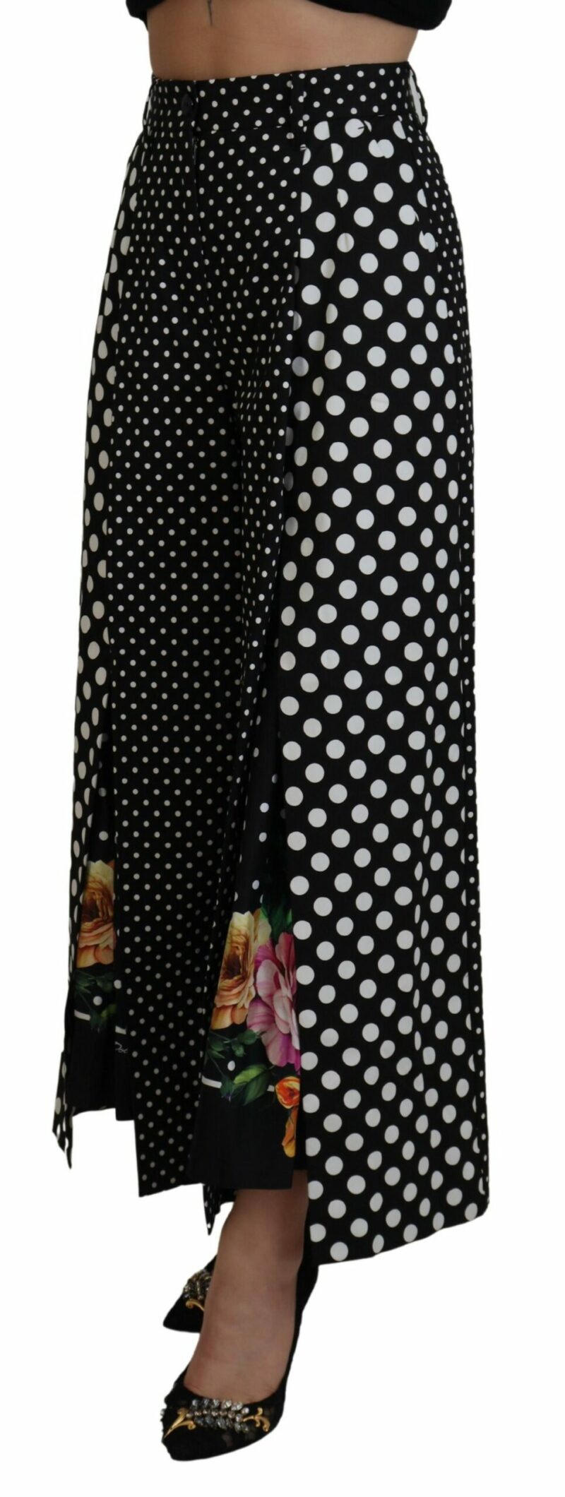Dolce & Gabbana Elegant High-Waist Polka Dot Pants - Image 2