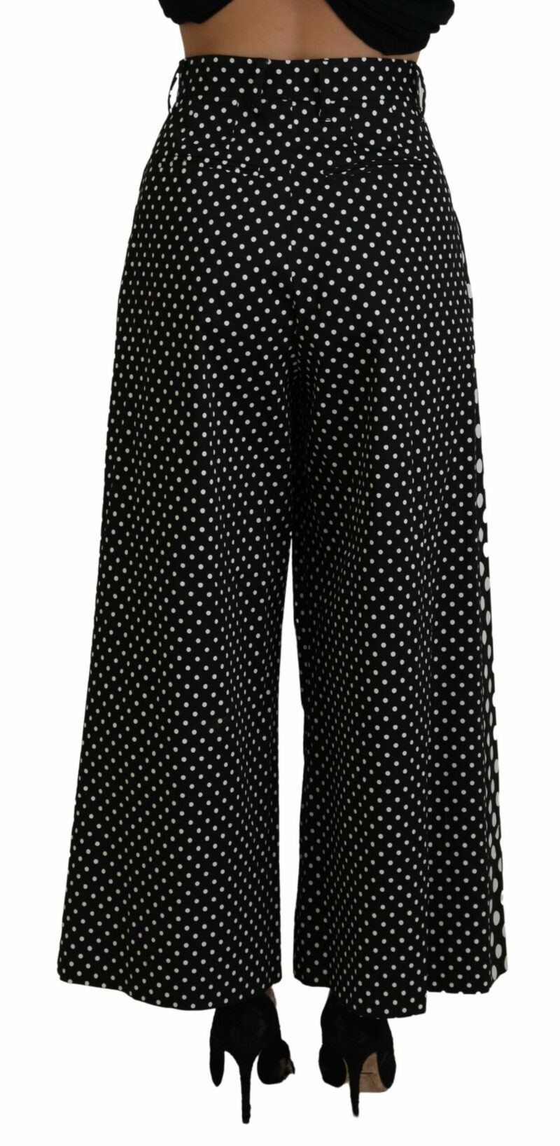 Dolce & Gabbana Elegant High-Waist Polka Dot Pants - Image 3