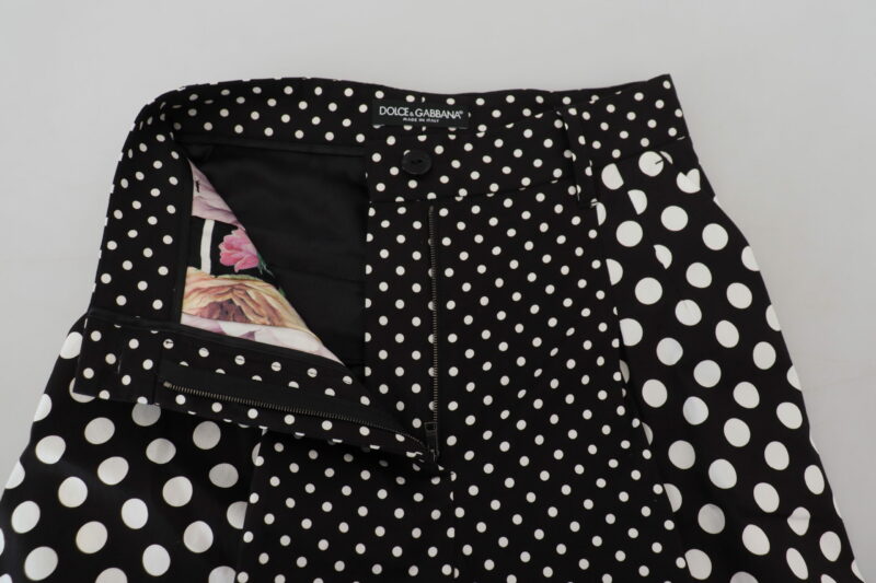 Dolce & Gabbana Elegant High-Waist Polka Dot Pants - Image 4