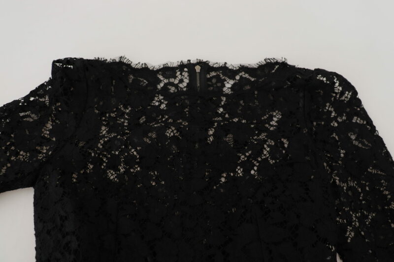 Dolce & Gabbana Elegant Floral Lace Long Sleeve Top - Image 5