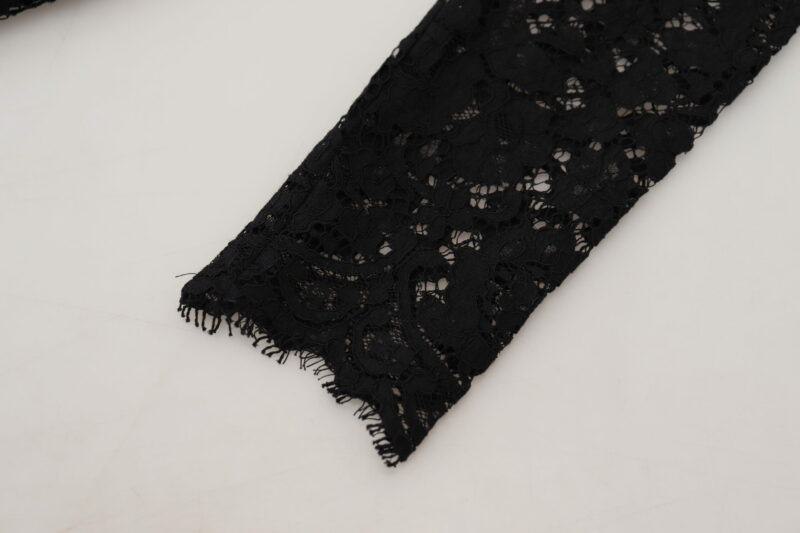 Dolce & Gabbana Elegant Floral Lace Long Sleeve Top - Image 7