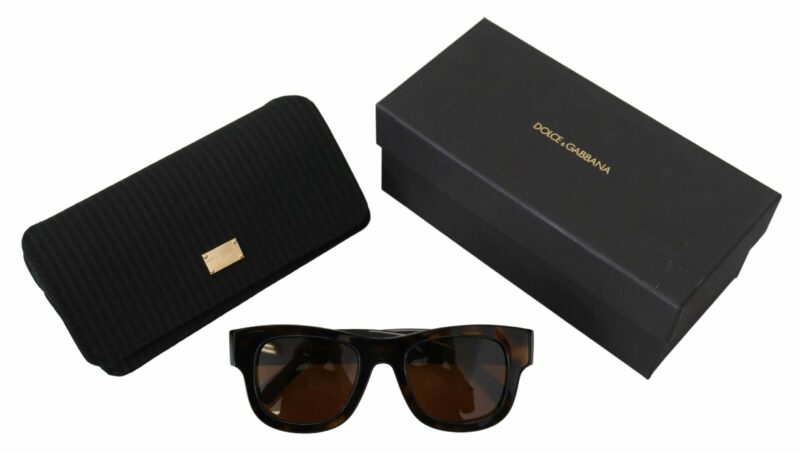 Dolce & Gabbana Chic Brown Acetate Sunglasses - Image 7
