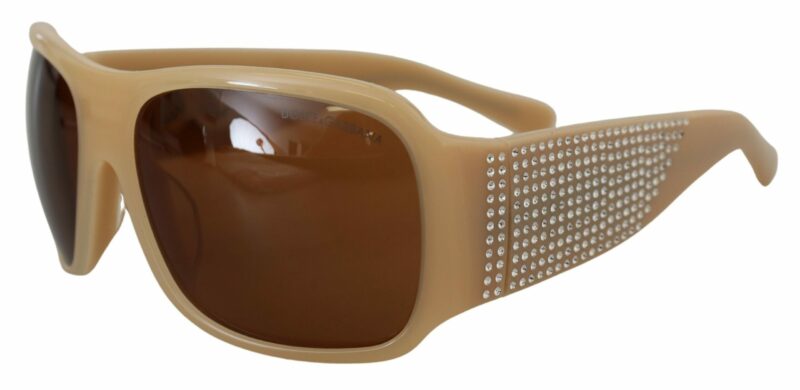 Dolce & Gabbana Elegant Cream Swarovski Sunglasses - Image 2