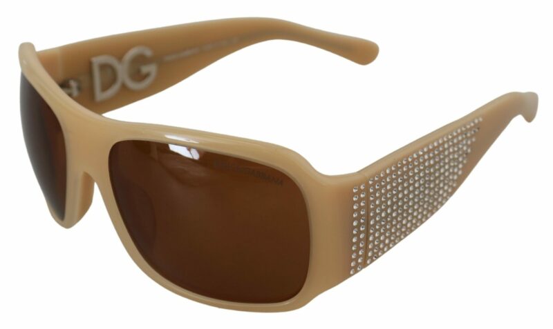 Dolce & Gabbana Elegant Cream Swarovski Sunglasses - Image 3