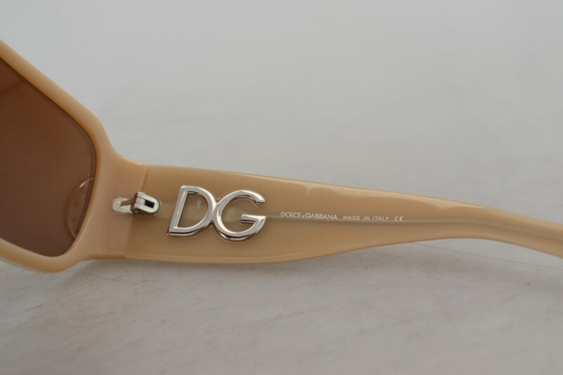 Dolce & Gabbana Elegant Cream Swarovski Sunglasses - Image 6