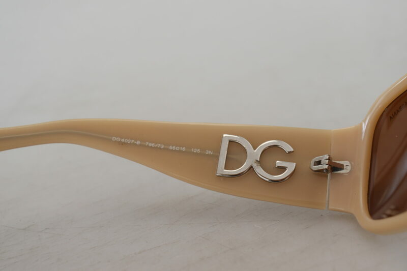 Dolce & Gabbana Elegant Cream Swarovski Sunglasses - Image 7