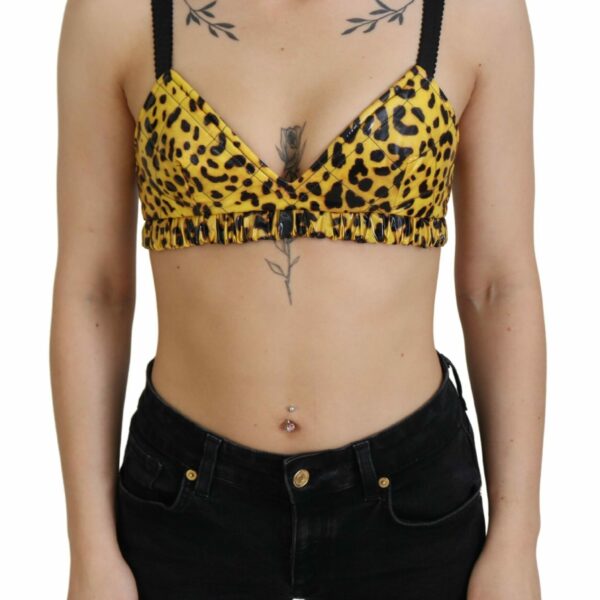 Dolce & Gabbana Chic Leopard Print Sleeveless Corset Top