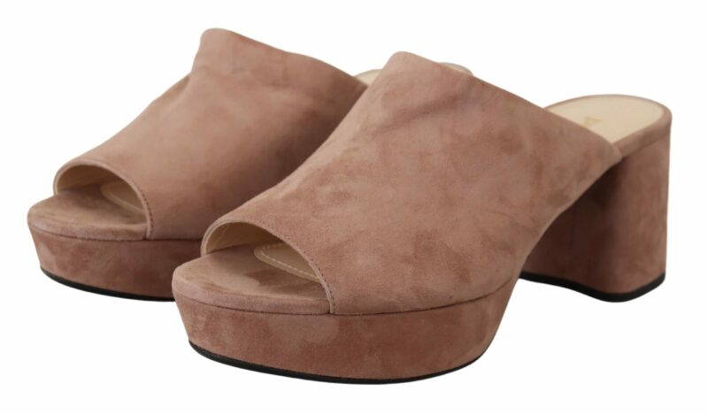 Prada Elegant Dark Rose Suede Heels - Image 3