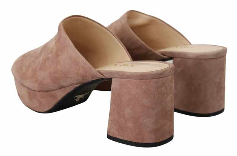 Prada Elegant Dark Rose Suede Heels - Image 4