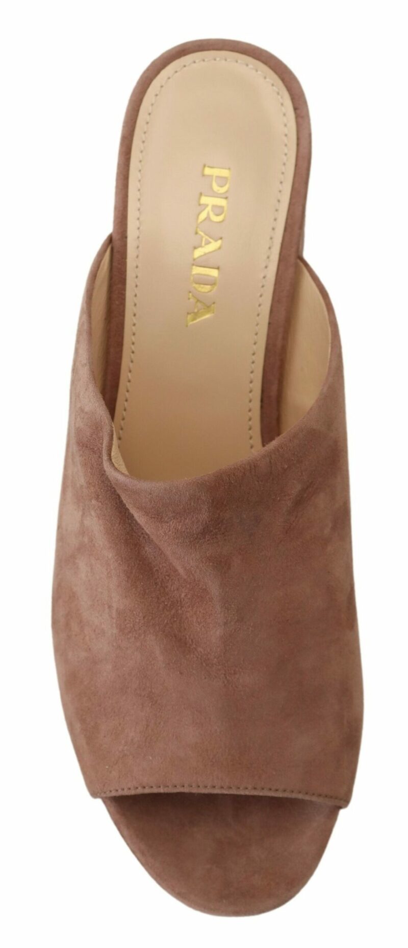 Prada Elegant Dark Rose Suede Heels - Image 6