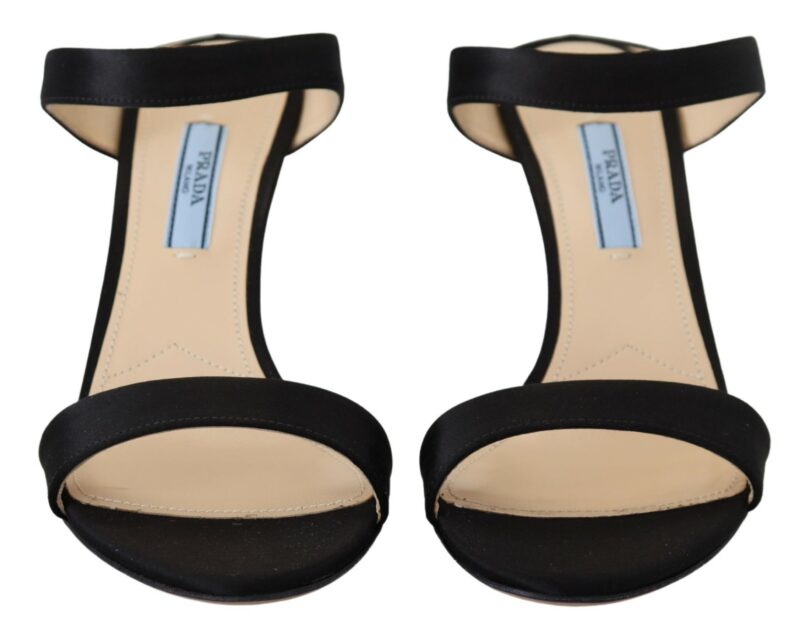 Prada Elegant Black Leather Heels Pumps - Image 2