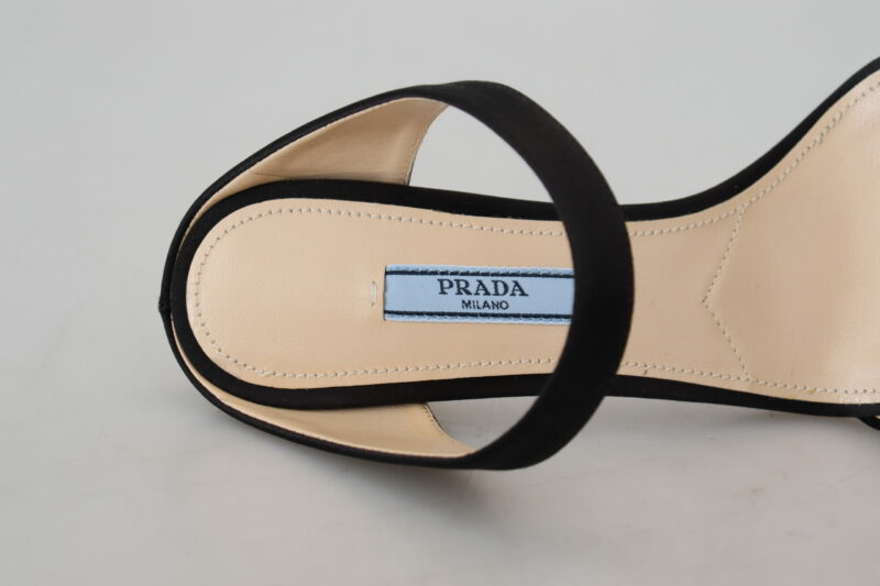 Prada Elegant Black Leather Heels Pumps - Image 7