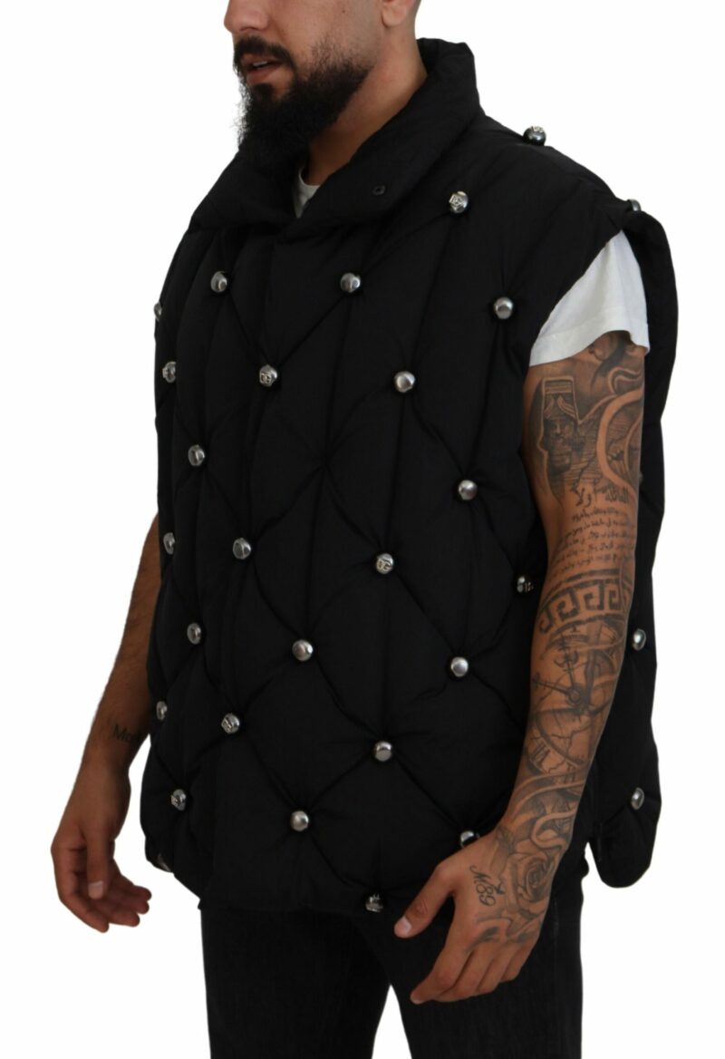 Dolce & Gabbana Elegant Black Sleeveless Vest Jacket - Image 2