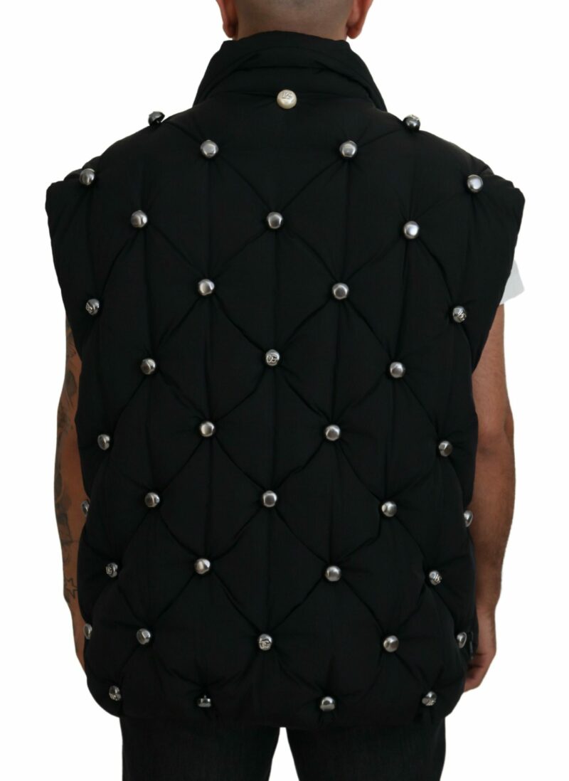 Dolce & Gabbana Elegant Black Sleeveless Vest Jacket - Image 3