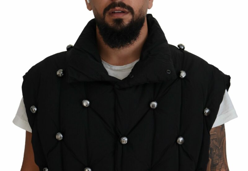 Dolce & Gabbana Elegant Black Sleeveless Vest Jacket - Image 4