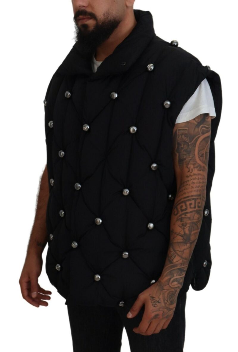 Dolce & Gabbana Elegant Black Sleeveless Vest Jacket - Image 5